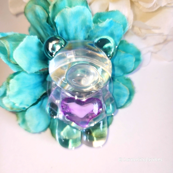 💜 Pop Socket 🐻 Gummy Bear w/Purple Heart Tummy Pop Socket for Any Phone/Case!! - Picture 3 of 4